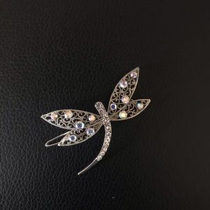 Dragonfly Rhinestone Hair Clip